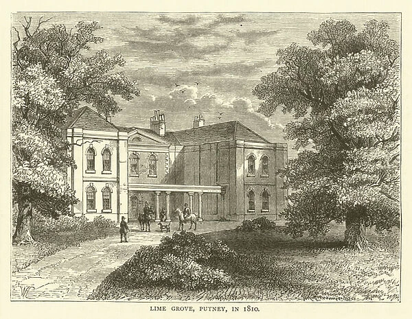 Lime Grove, Putney, in 1810 (engraving)