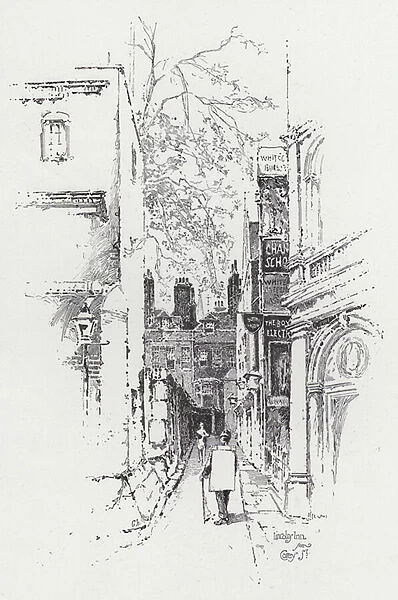 Lincolns Inn from Carey Street (engraving)