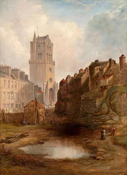 Lindsay Street Quarry and Old Steeple, c. 1855 (oil on canvas)