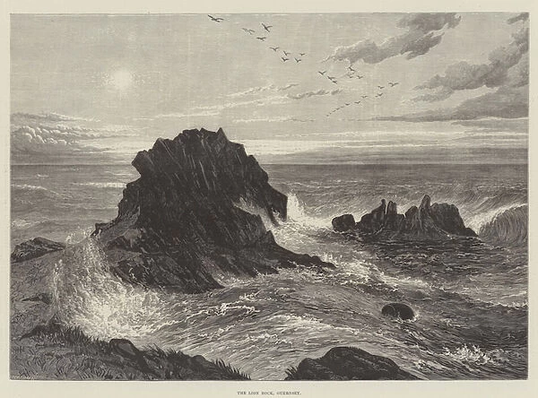 The Lion Rock, Guernsey (engraving)
