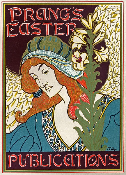 Literature. Prangs Easter Publications. Poster by Luis Rhead, USA, c. 1895 (poster)