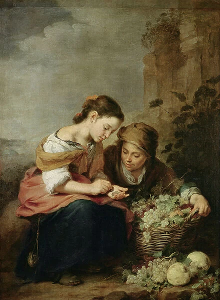 The Little Fruit-Seller, 1670-75 (oil on canvas)