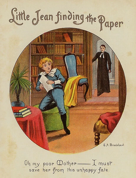 Little Jean finding the Paper (colour litho)