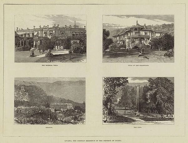 Livadia, the Crimean Residence of the Emperor of Russia (engraving)