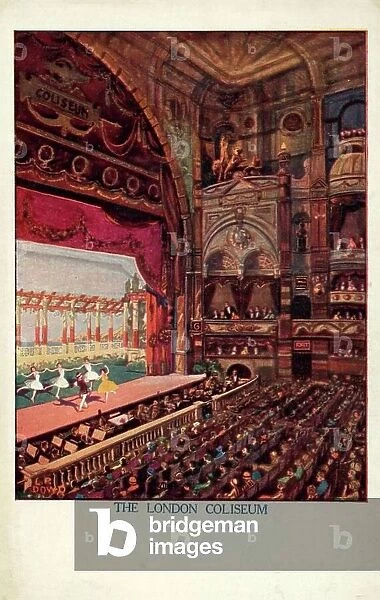 London Coliseum, Westminster, London (colour litho)