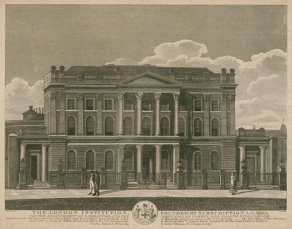 The London Institution for the Advancement of Literature and the Diffusion of Useful and Polite Knowledge (engraving)