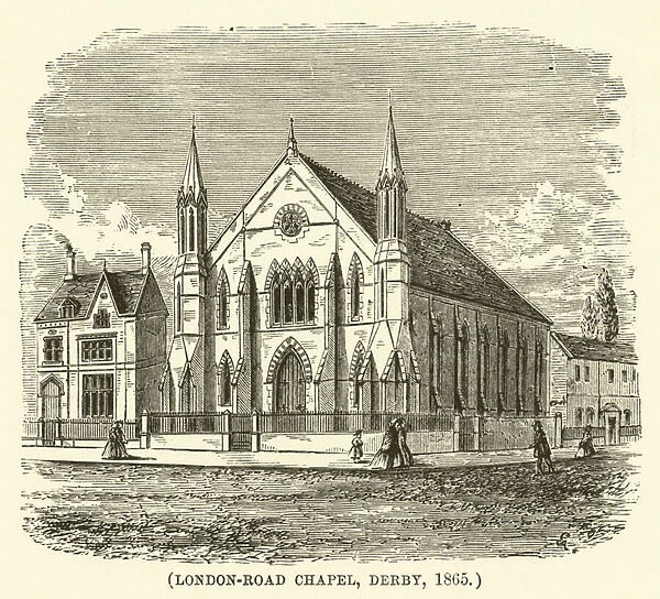 London-Road Chapel, Derby, 1865 (engraving)