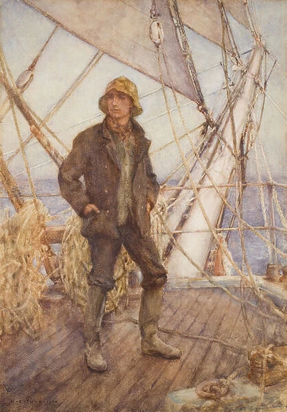 The Look-Out (aka The Lookout Man), 1908 (w  /  c on paper)