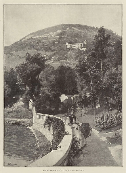 Lord Salisburys New Villa at Beaulieu, near Nice (engraving)