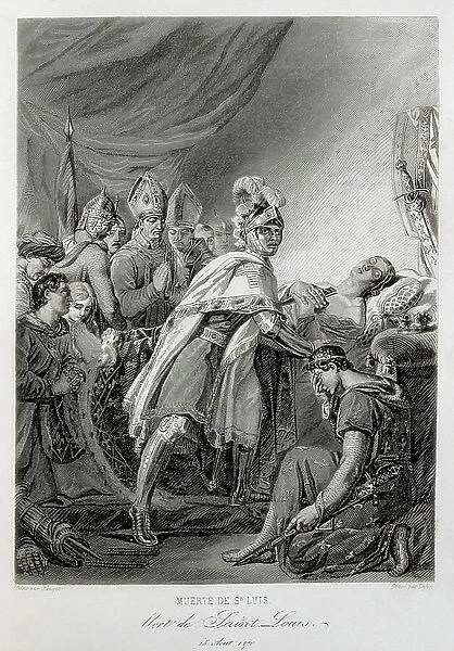 LOUIS IX, Saint Louis, of France (engraving)