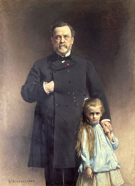 Louis Pasteur (1822-95) and his Grand-daughter, Camille Vallery-Radot (1880-1927