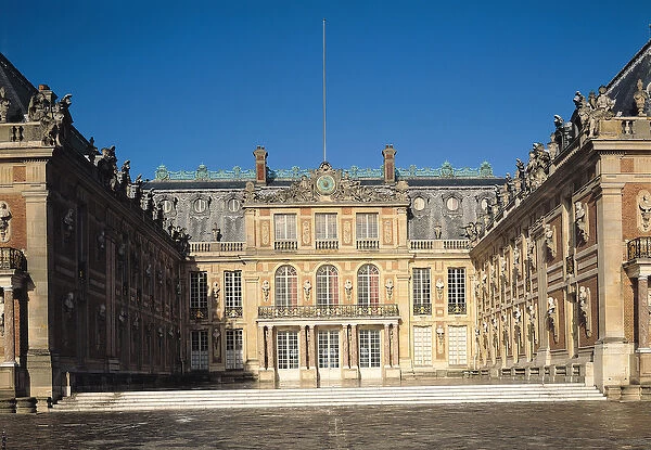 The Louis XIII Courtyard, or the Marble Courtyard, remodelled by Louis Le Vau (1612-70)