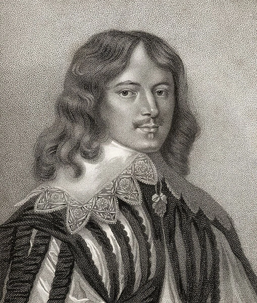 Lucius Cary, engraved by Bocquet, illustration from A catalogue of Royal and Noble Authors
