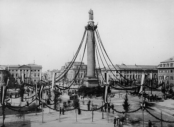 The Luisenplatz, Darmstadt, April 30, 1884 (b  /  w photo)