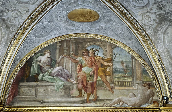 Lunette depicting the Sorceress Circe Offering Ulysses a Bowl of Poisoned Soup