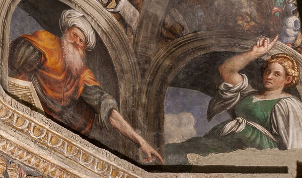 Lunette representing a sybil and a prophet, c. 1529 (fresco)
