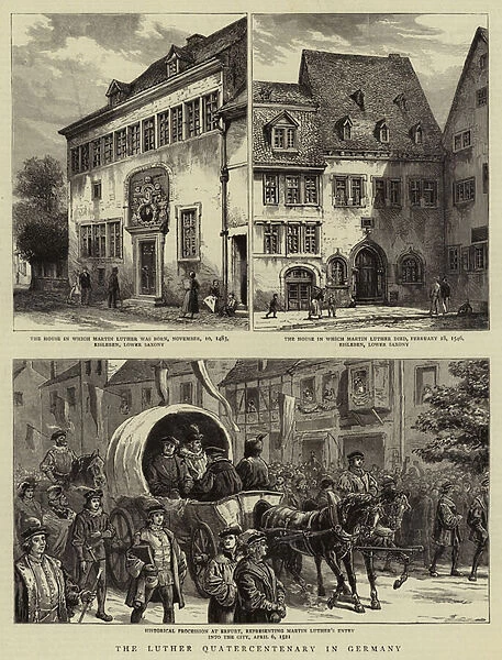The Luther Quatercentenary in Germany (engraving)