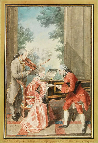 Mademoiselle Delong de Geneve, Monsieur Philippe and Monsieur de Texier (w / c)