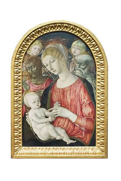 Madonna and Child with angels, st John the Baptist and st Jerome, 1460-70 circa, (tempera on wood)