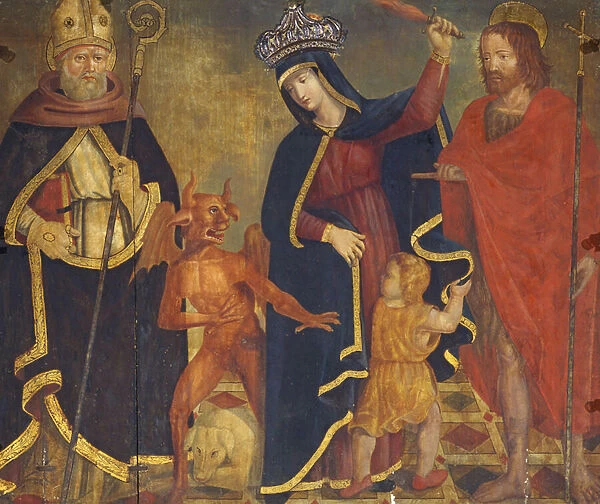 The Madonna of Relief with Saints (tempera on panel)