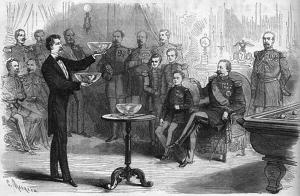Magic show given by Mr. Faure Nicolay at the Chalons camp in the presence of Emperor