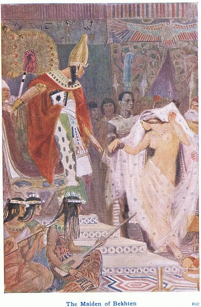 The maiden of Bekhten (colour litho)