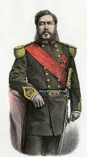 His Majesty Kalakaua, King of the Sandwich Islands, 1870s