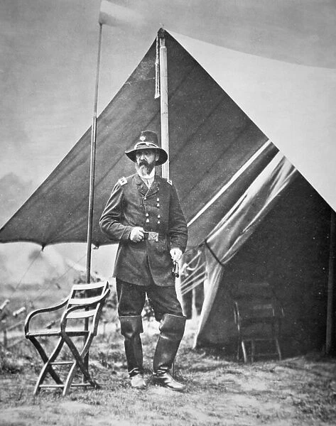 Major General George Meade (1815-72) (b  /  w photo)