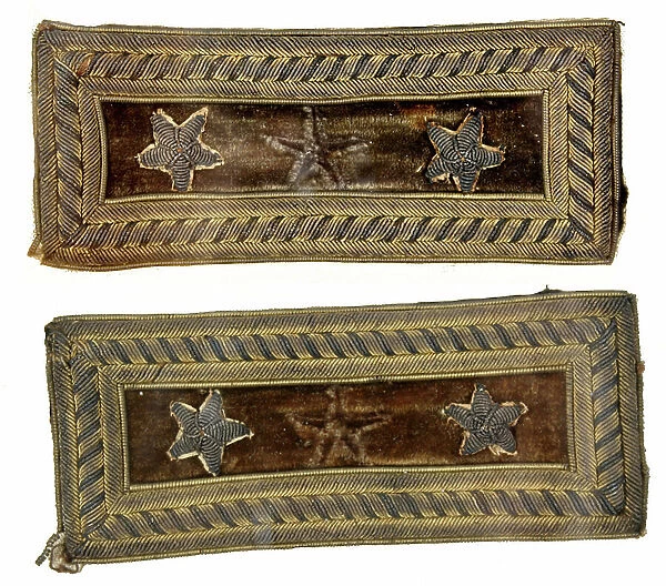 Major General Joshua L. Chamberlain's Shoulder straps worn at Appomattox