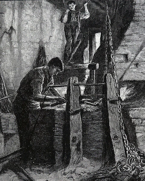 The making of chains in the Cradley Heath area, 1850