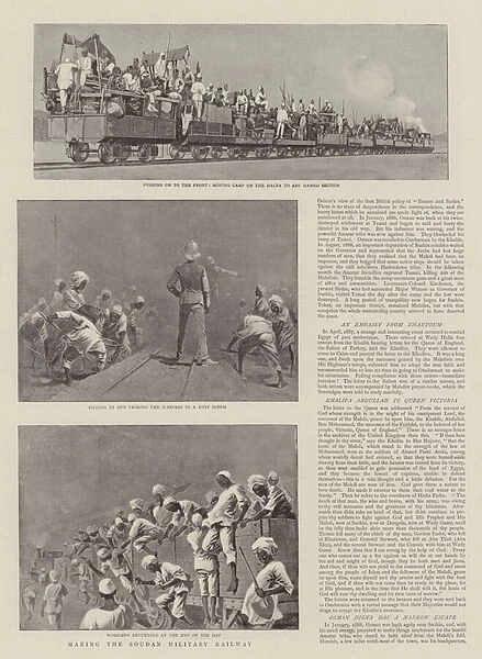 Making the Soudan Military Railway (litho)