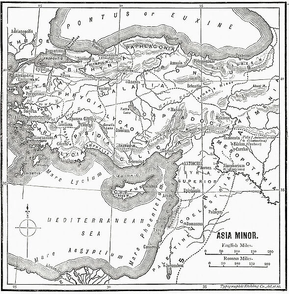 Map of Asia Minor, c.86 BC