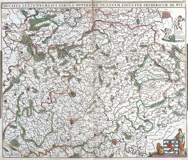 Map of the Duche of Luxembourg (etching, 1671)
