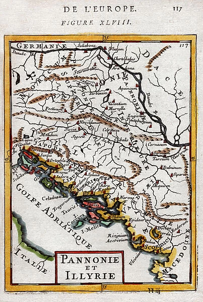 Map of Hungary and Balkans 1683