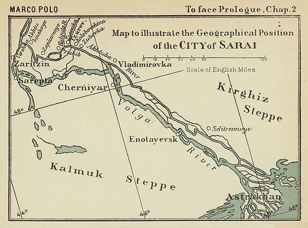 Map to illustrate the Geographical Position of the City of Sarai (litho)