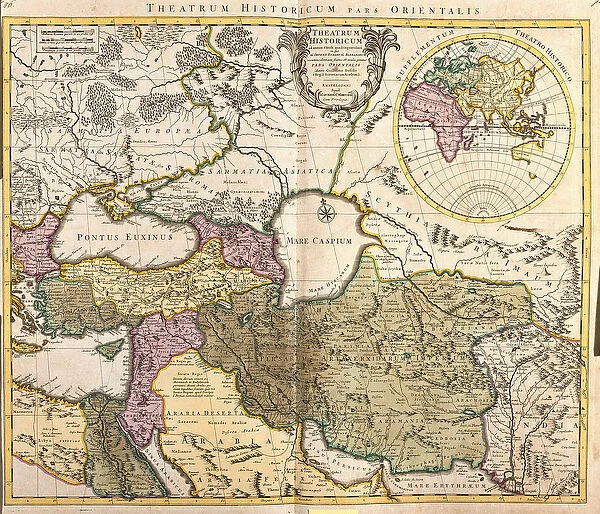 Map of neighboring countries of the Caspian Sea (Russia, Armenia, Persia, Kazakhstan