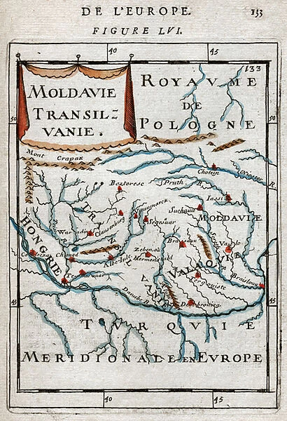Map of Romania 1683