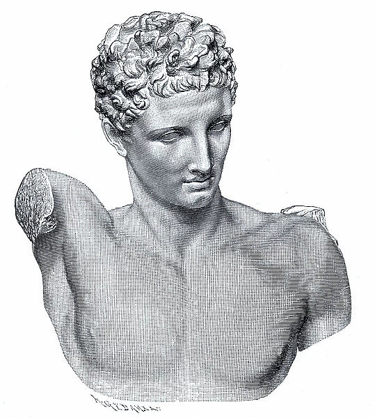 Marble statue of Hermes in Athens, messenger of the gods, god of trade, thieves, travellers