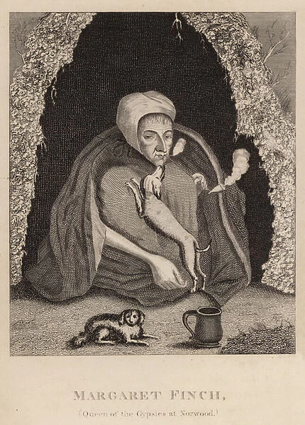 Margaret Finch, Queen of the Gypsies at Norwood (engraving)