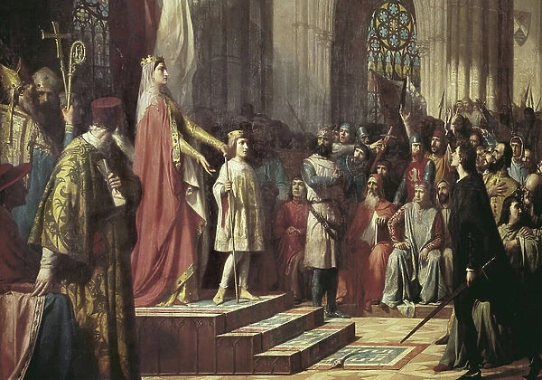 Maria de Molina presents her son to the Valladolid Cortes. 1863 (oil on canvas)