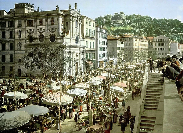 Market Place in Nice, 1895 (photo)
