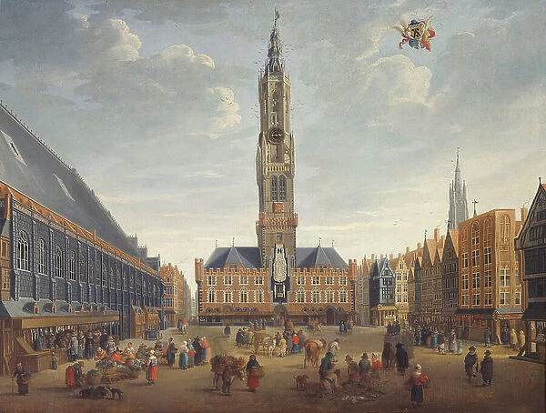The Markt, Bruges, c. 1691-1700 (oil on panel)