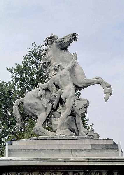 Marly's horses. Sculpture by Guillaume Coustou (1677-1746) Marble. Place de la Concorde Paris