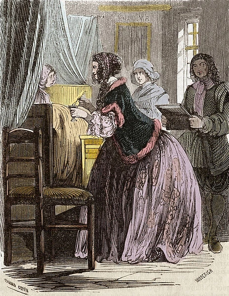 Marquise de Brinvilliers poisoning the patients of the Hotel Dieu in Paris