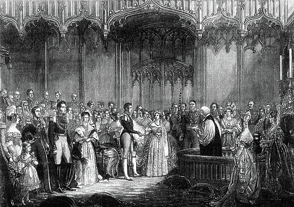 The marriage of Queen Victoria and Prince Albert