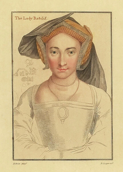 Mary Radcliffe, wife of Robert, 1st Earl of Sussex. 1812 (engraving)