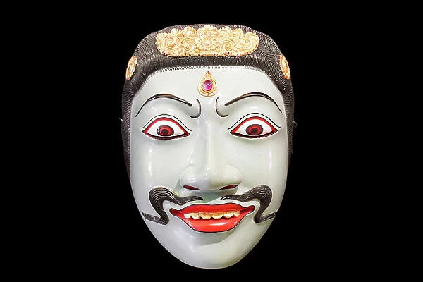 Mask representing Rama, the main character of the Ramayana epic, from Bali