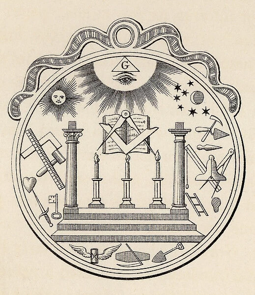 Masonic seal, from The History of Freemasonry, volume III, published by Thomas C