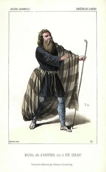 Massol in the role of Absverus from 'Le Juif Errant'