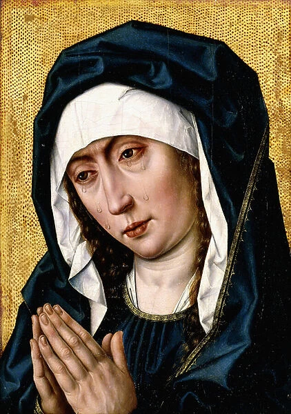 The Mater Dolorosa, (oil on panel)
